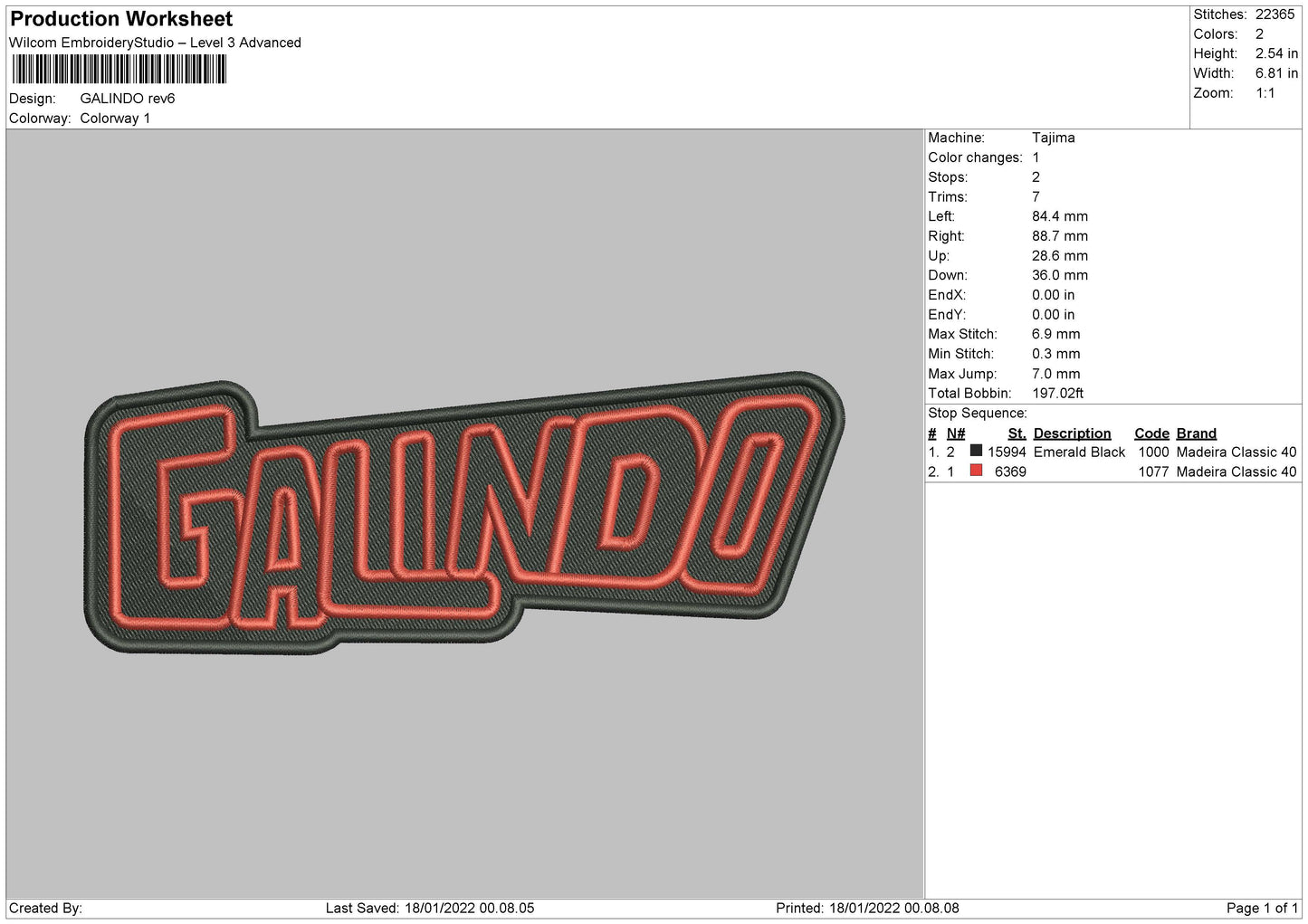 Galindo Embroidery File 5 size