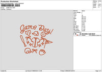 Gametext 018 Embroidery File 6 sizes