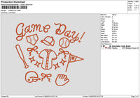 Gametext 018 Embroidery File 6 sizes