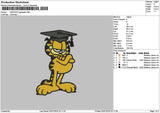 Cat Graduate 0207 Embroidery File 6 sizes