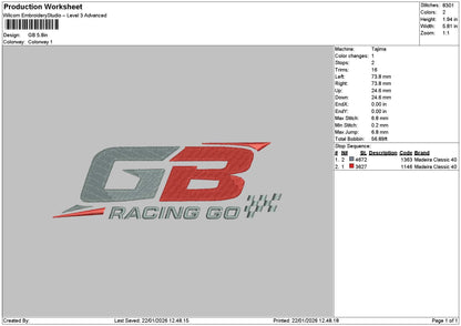 Gbtext Embroidery File 6 sizes