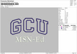 Gcu Text Applique Embroidery File 6 sizes
