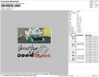 Juice Wrld Gbye Embroidery File 4 size