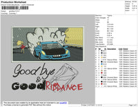 Juice Wrld Gbye Embroidery File 4 size