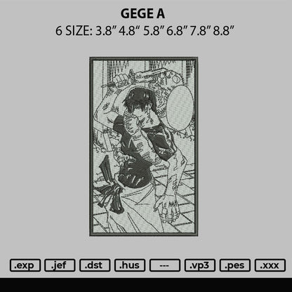 Gege A Embroidery File 6 sizes