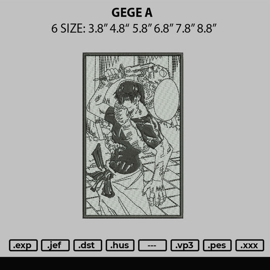 Gege A Embroidery File 6 sizes