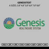 Genesistext Embroidery File 6 sizes