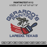 Paintingtext 0112 Embroidery File 6 sizes