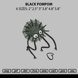 Black Pompom Embroidery File 6 sizes