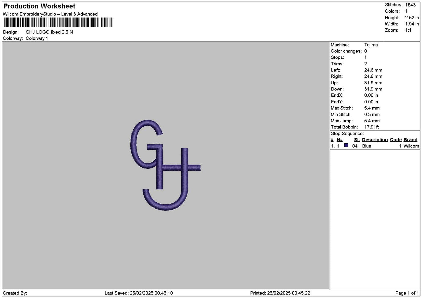 Ghtext Embroidery File 6 sizes