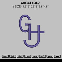 Ghtext Embroidery File 6 sizes