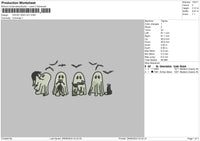 Ghosts 2808 Embroidery File 6 sizes