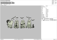 Ghosts 2808 Embroidery File 6 sizes