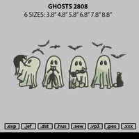 Ghosts 2808 Embroidery File 6 sizes