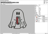 Ghost Zero App Embroidery File 6 sizes