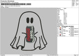Ghost Zero App Embroidery File 6 sizes