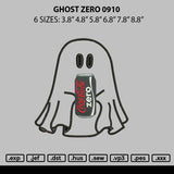 Ghost Zero App Embroidery File 6 sizes