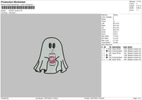 Ghost Diet Embroidery File 6 sizes