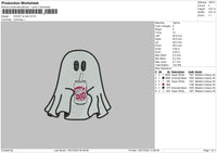 Ghost Diet Embroidery File 6 sizes