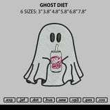 Ghost Diet Embroidery File 6 sizes