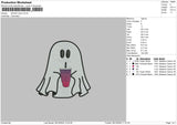 Ghost Drink Embroidery File 6 sizes