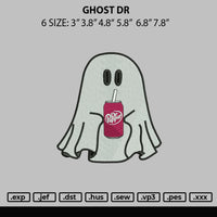 Ghost Dr Embroidery File 6 sizes