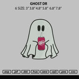 Ghost Dr Embroidery File 6 sizes