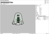 Ghost Monster 02 Embroidery File 6 sizes