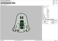 Ghost Monster 02 Embroidery File 6 sizes