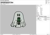 Ghost Monster 02 Embroidery File 6 sizes