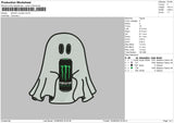 Ghost Monster 02 Embroidery File 6 sizes