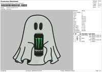 Ghost Monster 02 Embroidery File 6 sizes