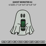 Ghost Monster 02 Embroidery File 6 sizes