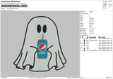 Ghost Pepsi Embroidery File 6 sizes