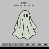 Ghost Embroidery File 4 size