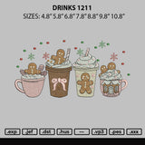 Drinks 1211 Embroidery File 6 sizes