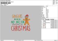 Gingerstext1012 Embroidery File 6 sizes