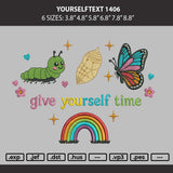 Yourselftext 1406 Embroidery Machine Design File 6 sizes