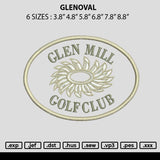 Glenoval Embroidery File 6 sizes
