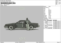 Car Gnx Embroidery File 6 sizes