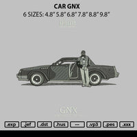 Car Gnx Embroidery File 6 sizes