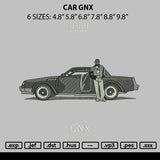 Car Gnx Embroidery File 6 sizes