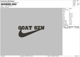 Goat Szn Embroidery File 6 sizes