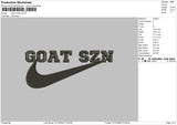 Goat Szn Embroidery File 6 sizes