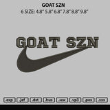 Goat Szn Embroidery File 6 sizes