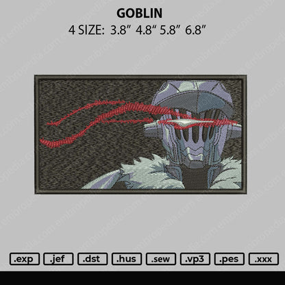 Goblin Embroidery File 4 size