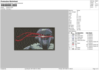 Goblin Embroidery File 4 size