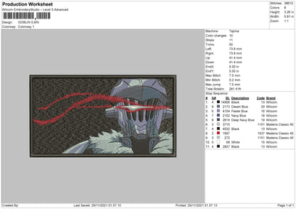 Goblin Embroidery File 4 size