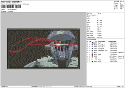 Goblin Embroidery File 4 size