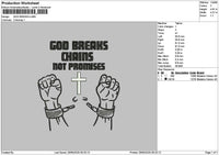 Breakstext Embroidery File 6 sizes